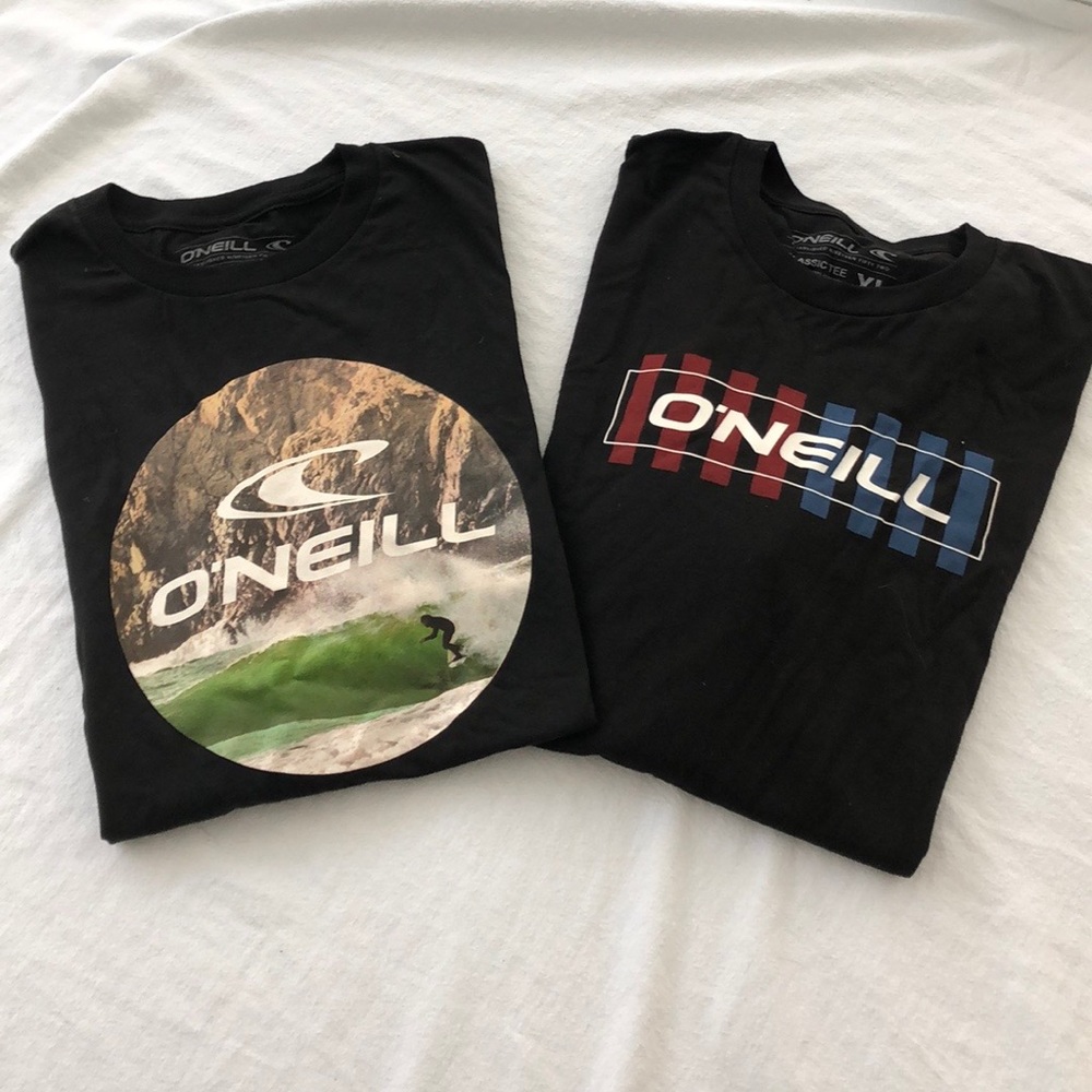 Men’s O’Neill XL Black Cotton Tee Set of 2